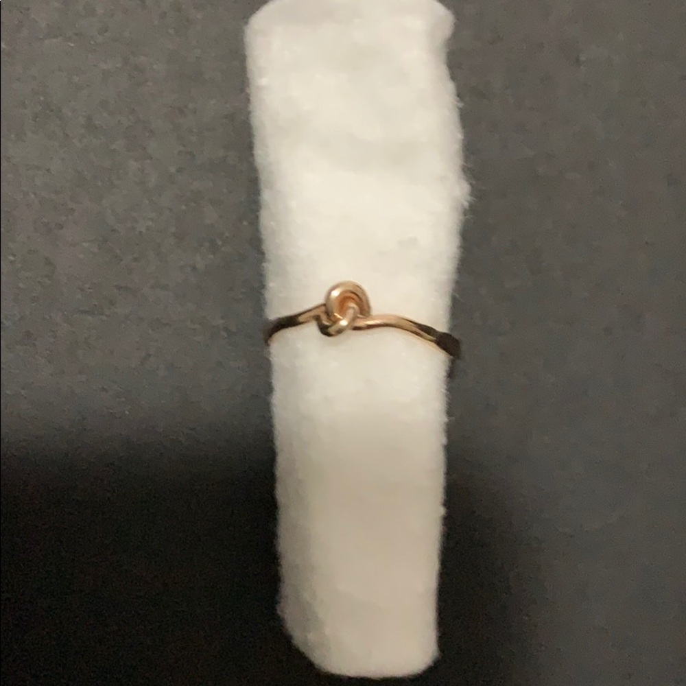 14 k Gold plated sterling silvery ring